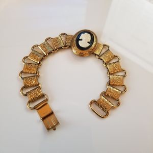 Antique Cameo Gold Plated Bracelet